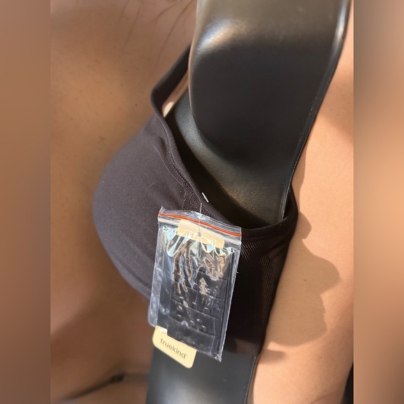 NWT TRUEKIND DAILY COMFORT WIRE FREE SHAPING BRA SIZE L BLACK WITH BRA EXTENDER - Picture 6 of 10